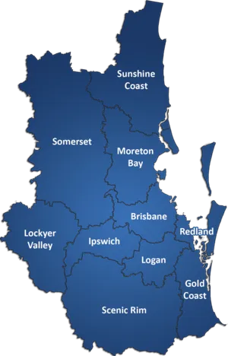 South East Queensland map